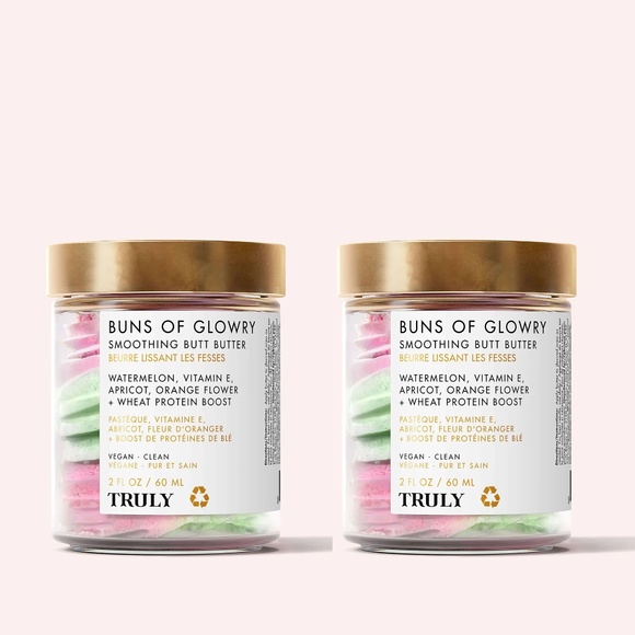 Truly Buns of Glowry Smoothing Butt Butter 2-Pack 2oz Firming Cream NWT Vegan - Picture 1 of 3
